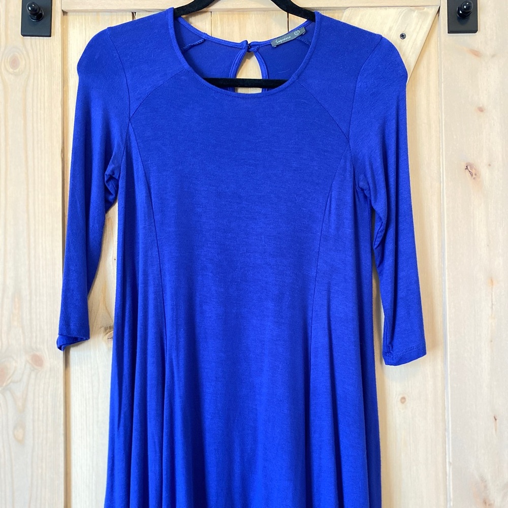 Blue long sleeve dress